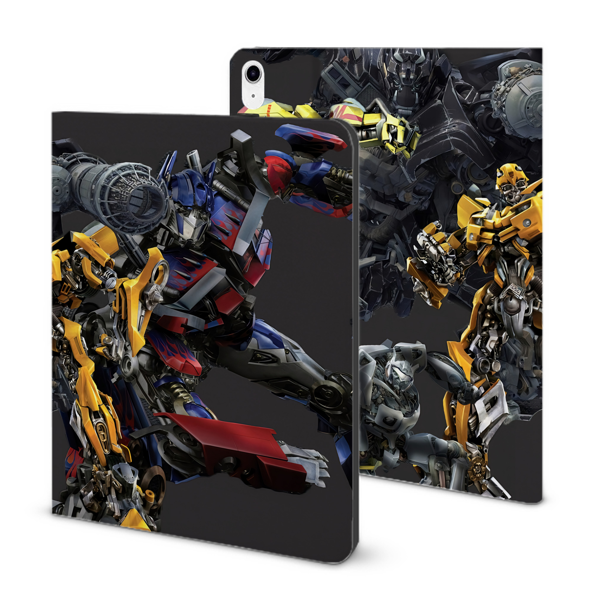 （画像用） Transformers トランスフォーマー IPad ケース ブック型 PUレザー TPU 耐衝撃 軽量 薄型 ペン収納なし 全面保護 IPad 各モデル対応